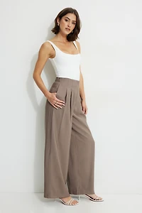 Pleated Wide Leg Pants