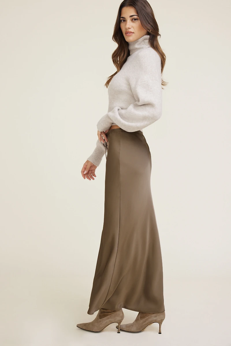 Cary Satin Slip Maxi Skirt
