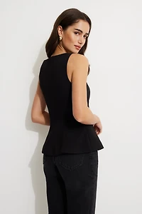Blouse sans manches à basque