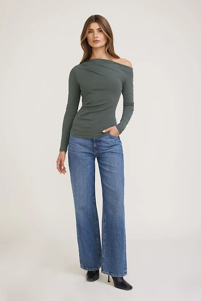 Cleo Long Sleeve Off Shoulder Top