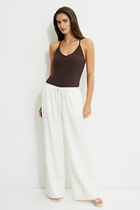 Camisole côtelée à dos nageur