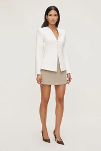 Veston plongeant à petits boutons