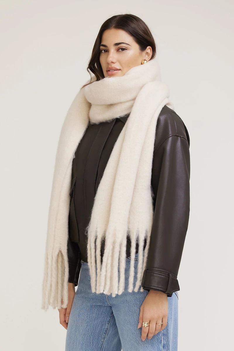 Oversized Fringed Scarf