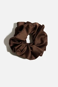 Layered Ruffle Satin Scrunchie