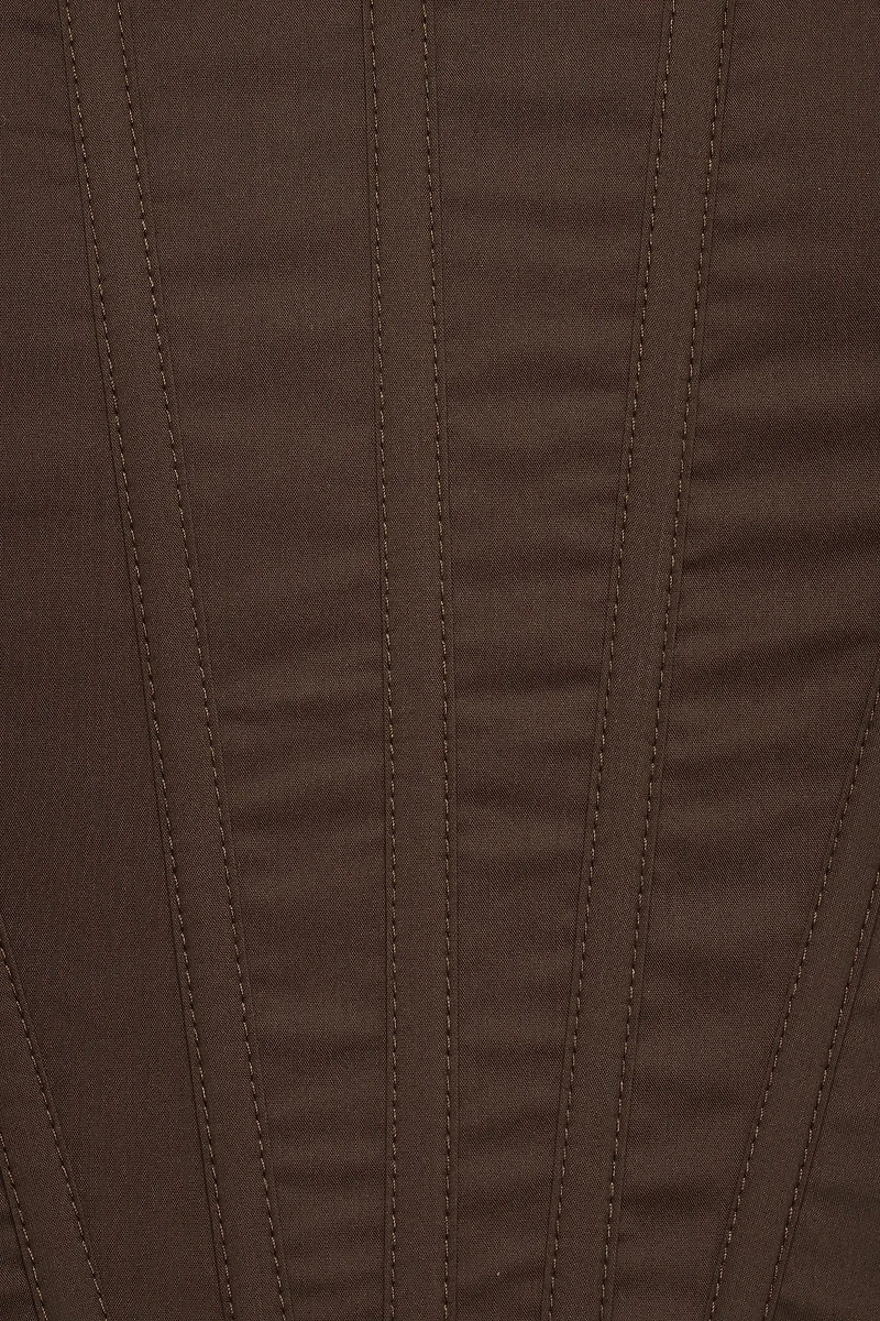 Haut corset à col carré
