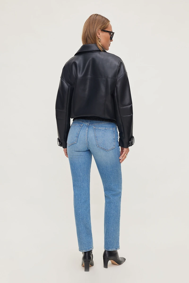 Jean ajusté à taille haute Frenchie