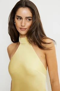 Halter Satin Maxi Dress