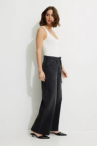 Baggy Drawstring Jeans