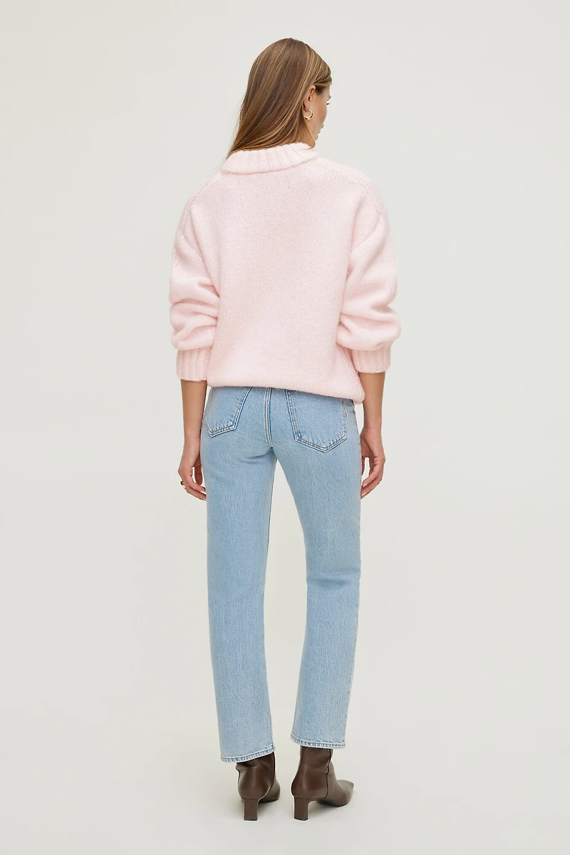 Jean ajusté à taille haute Frenchie