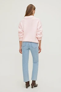 Jean ajusté à taille haute Frenchie