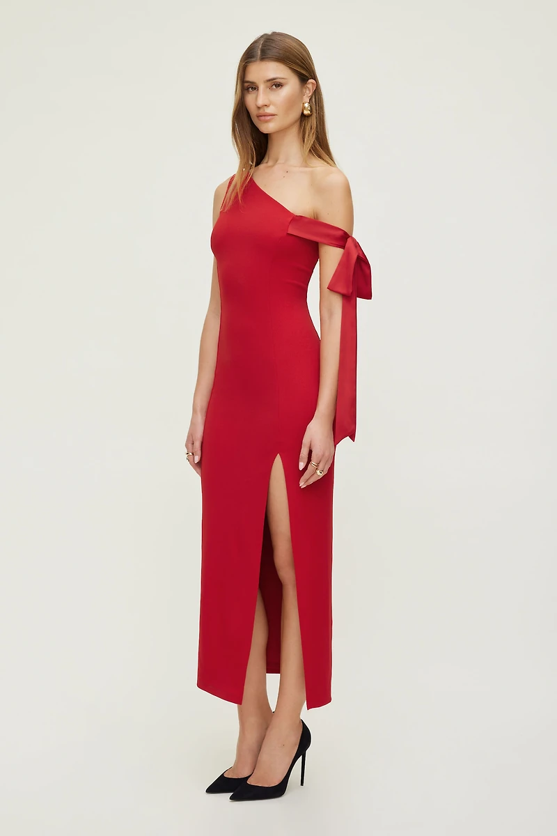 Off Shoulder Bow Maxi Dress