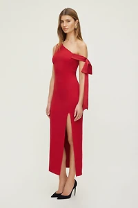 Off Shoulder Bow Maxi Dress