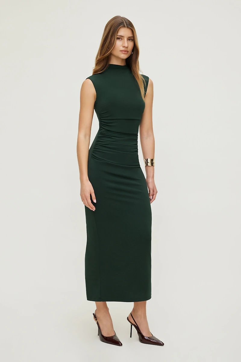 Bria Sculpt Mock Neck Maxi Dress