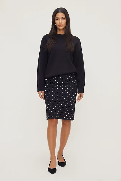 Polka Dot Midi Skirt