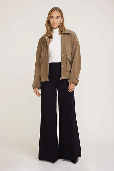 Wide Leg Ponte Pants