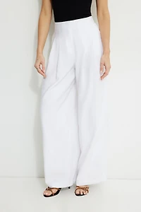 Pantalon plissé à jambe large
