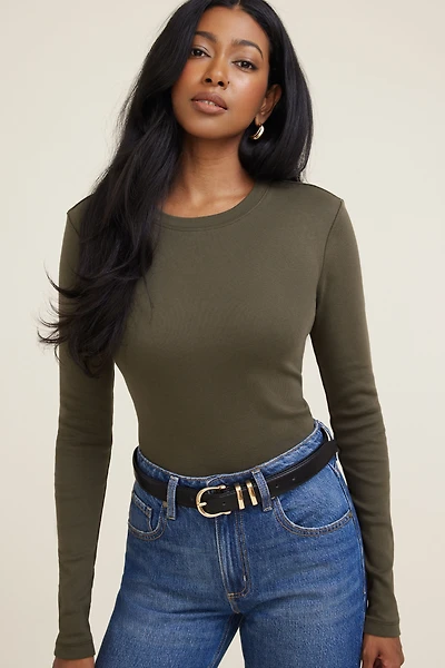 Slim Cotton Long Sleeve T Shirt