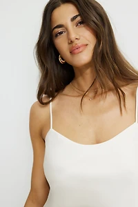 Scoop Neck Satin Cami Top