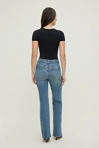 Justaucorps sculptant à col rond