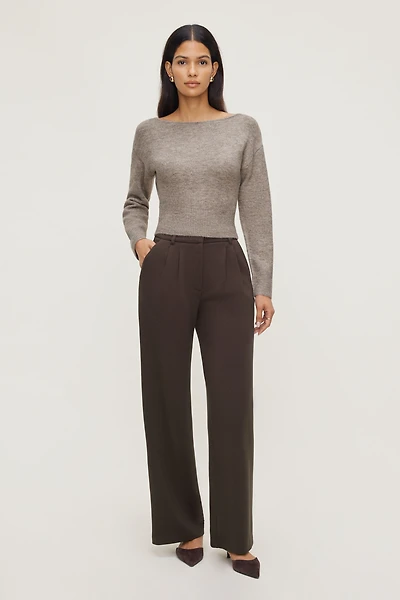 Pantalon à jambe large en scuba Anywear Alex