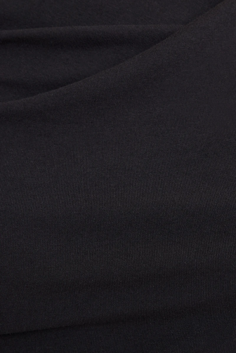 Draped Long Sleeve T Shirt