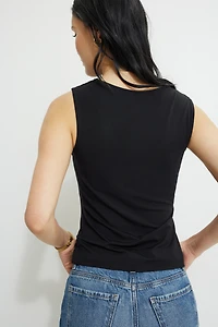 Draped Jersey Tank Top