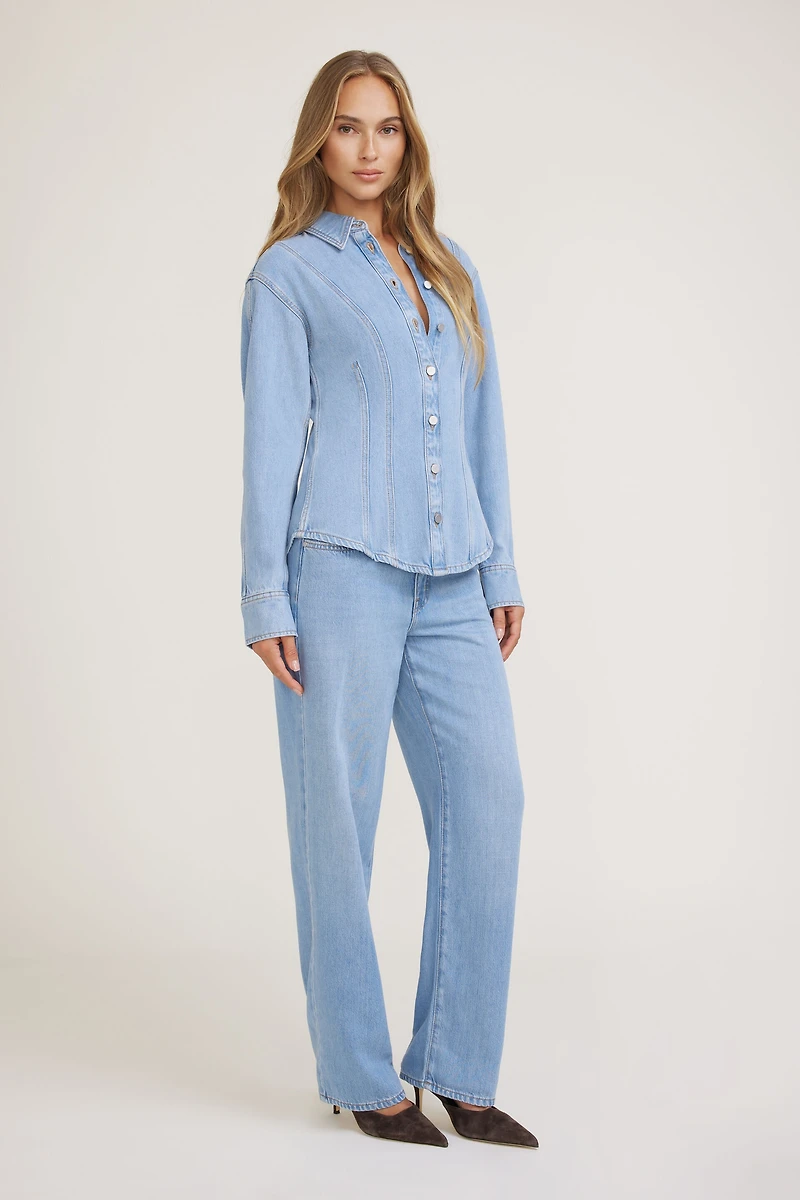 Cinched Tencel™ Denim Shirt