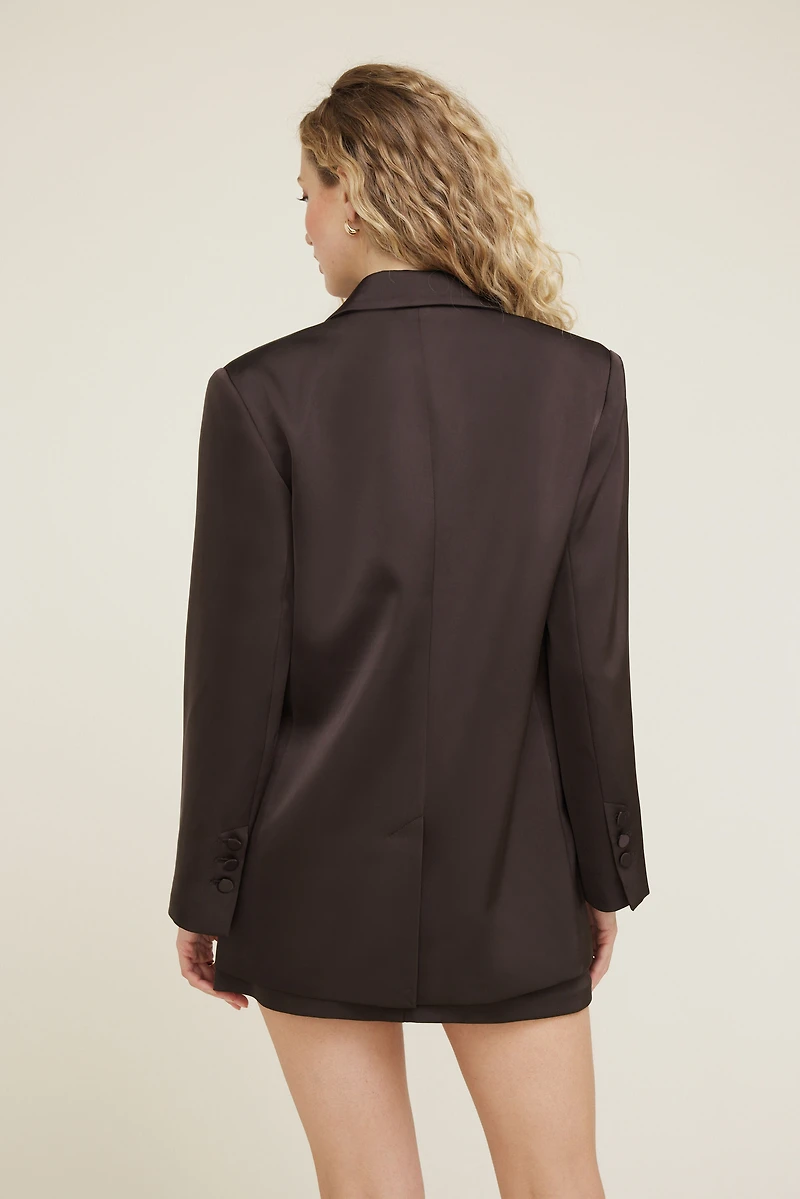 Noa Oversized Satin Blazer