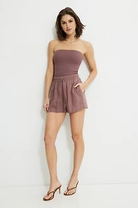 Pull On Linen Shorts