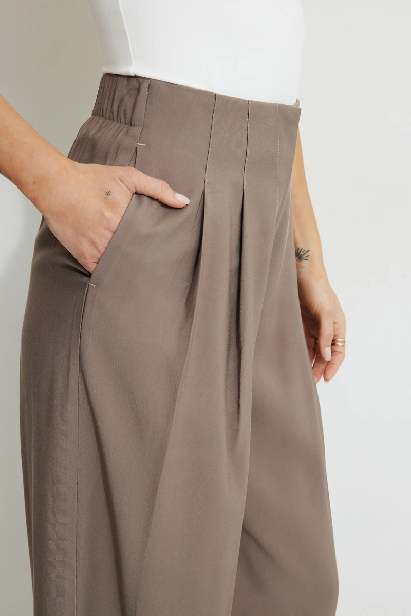 Pleated Wide Leg Pants