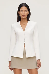 Veston plongeant à petits boutons