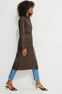 Imperméable en faux cuir