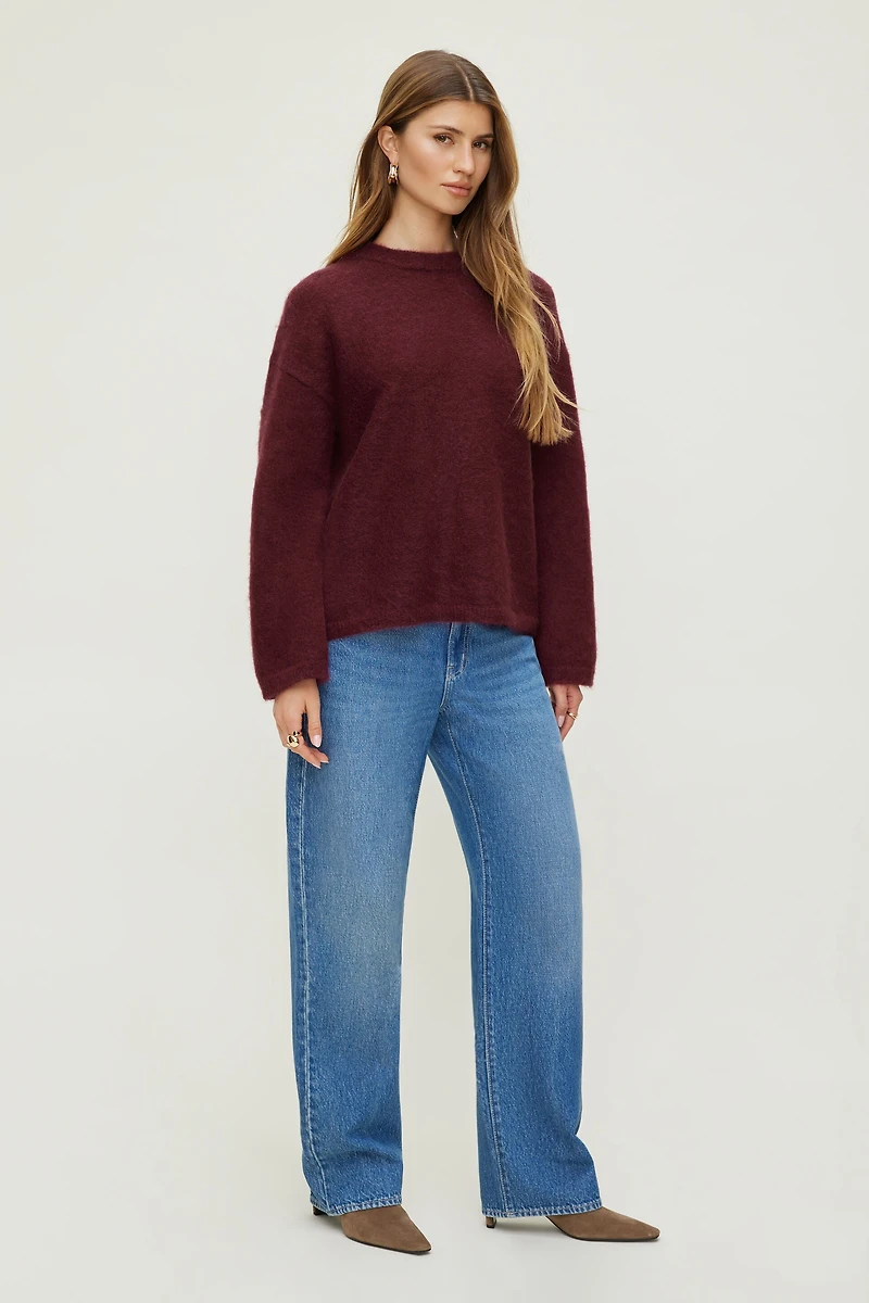 Premium Hairy Mohair Wide Sleeve Sweater