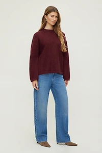 Premium Hairy Mohair Wide Sleeve Sweater