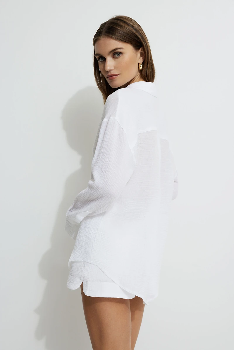 Oversized Gauze Shirt