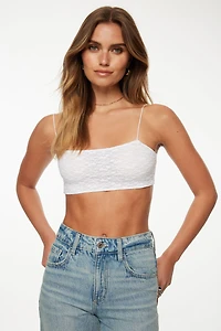 Bralette en dentelle diaphane