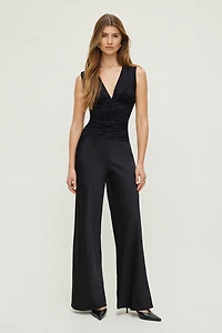 Camisole froncée en dentelle