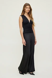 Wide Leg Satin Pants