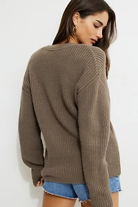 Boxy V Neck Cardigan