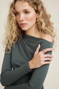 Cleo Long Sleeve Off Shoulder Top