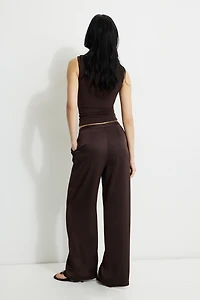Wide Leg Satin Pants