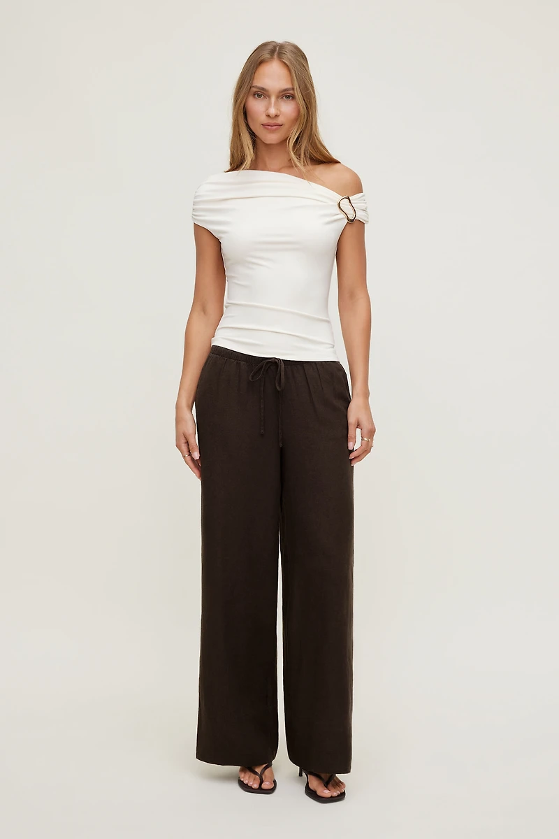 Leo Linen Wide Leg Pants
