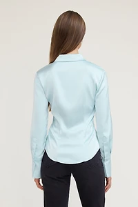 Chemise ajustée en satin Eva