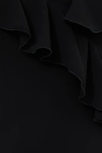 Robe maxi en chiffon à volants