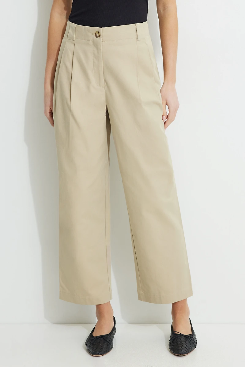 Straight High Waist Ankle Pants