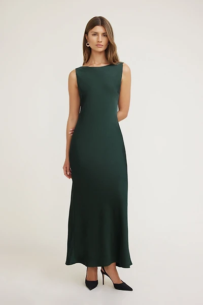 Nora Satin Maxi Slip Dress