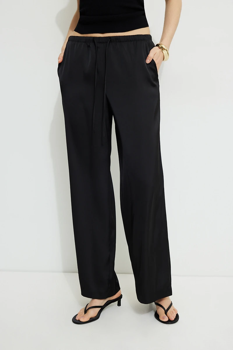 Leo Wide Leg Satin Pants