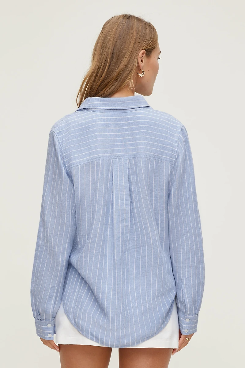 Chemise en lin surdimensionnée