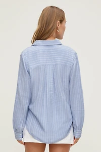 Chemise en lin surdimensionnée