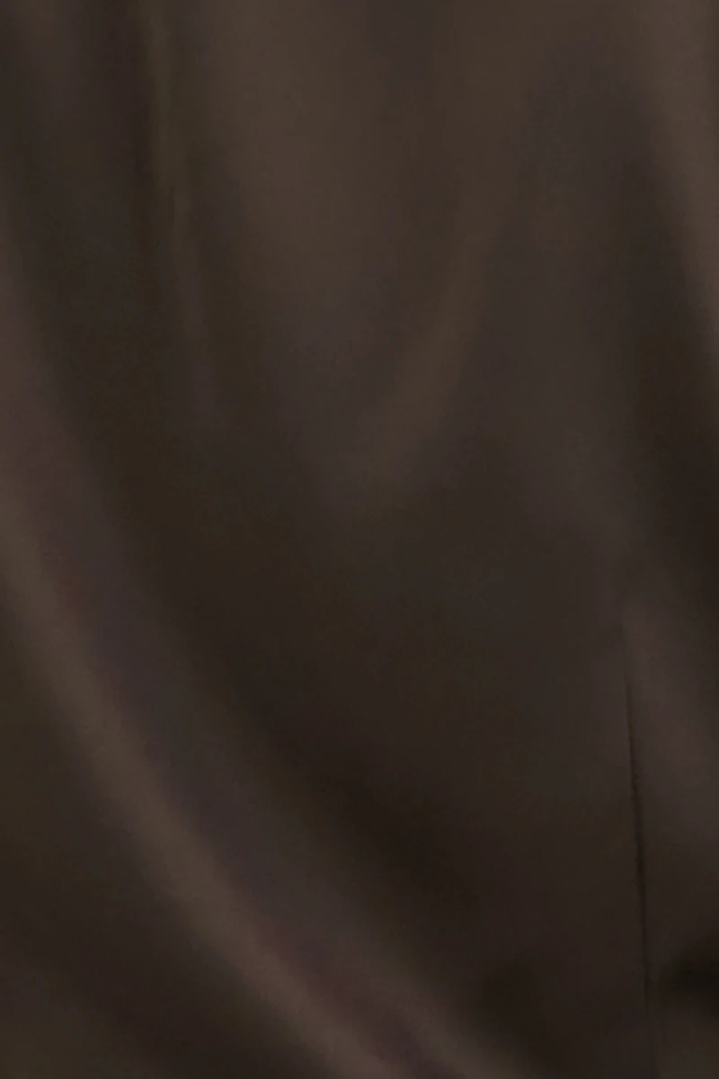 Faye Cropped Boat Neck Satin Blouse